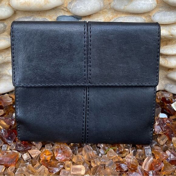 GIVENCHY Studded Black Leather Bifold Wallet with COA. EUC - Picture 2 of 13